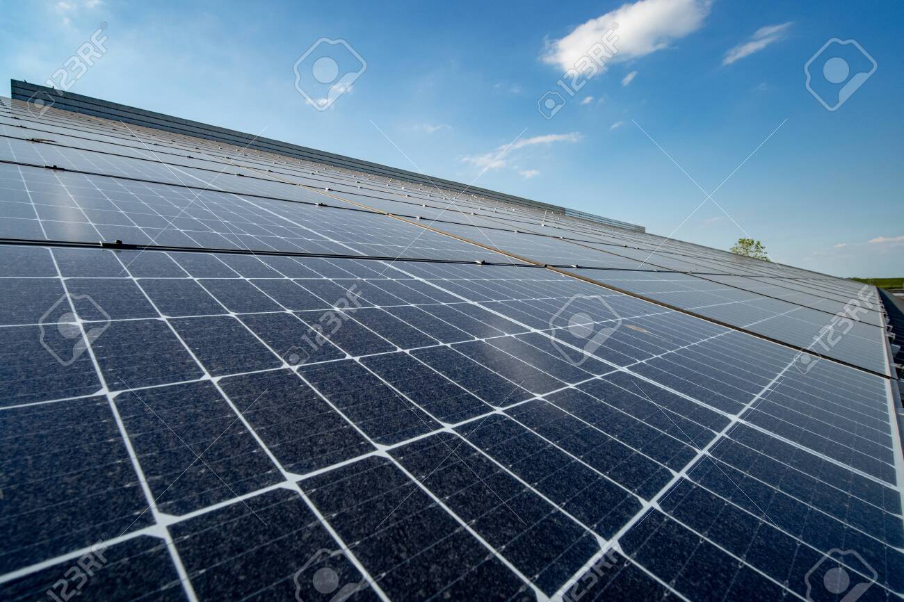 Solar Panels And Blue Sky Solar Panels System Power Generators