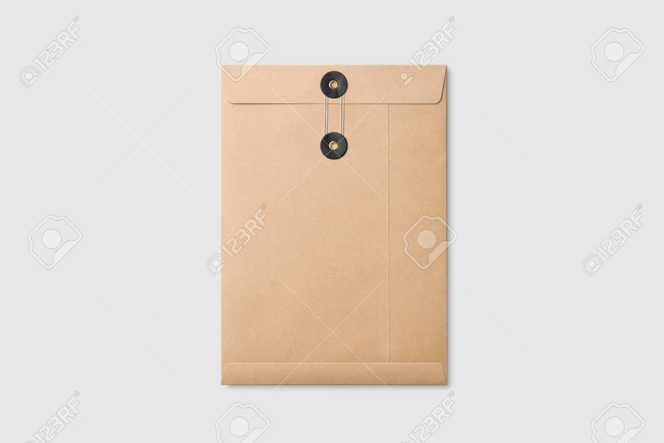 Download Kraft Paper A4 C4 Size String And Black Washer Envelope Mockup Stock Photo Picture And Royalty Free Image Image 144525604