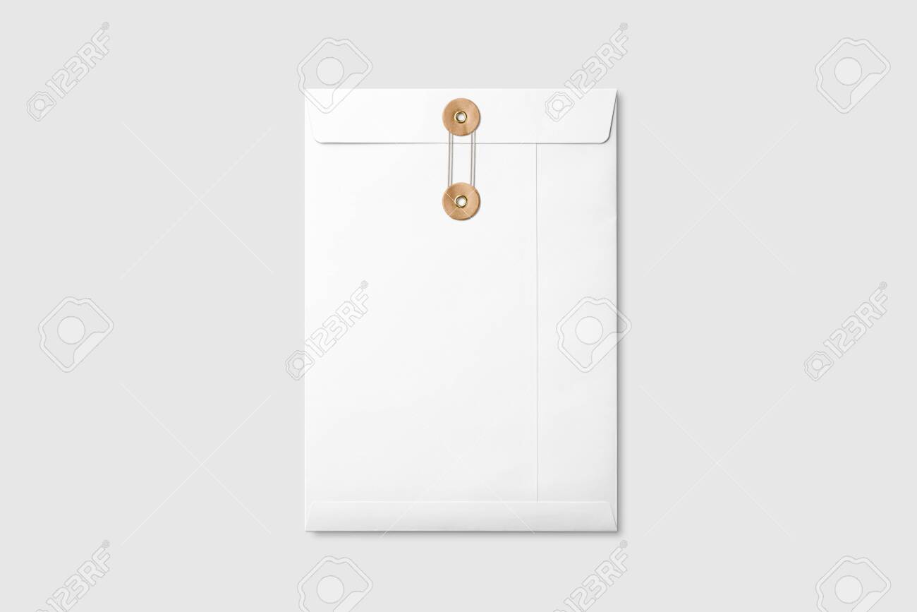 Download White A4 C4 Size String And Brown Washer Envelope Mockup On Light Stock Photo Picture And Royalty Free Image Image 144525611