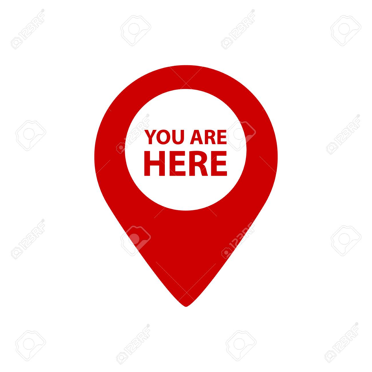 You Are Here Map Pointer - Vector Illustration - Isolated On White Background - 122819546 You Are Here Map Pointer - Vector Illustration - Isolated On White Background - 122819546