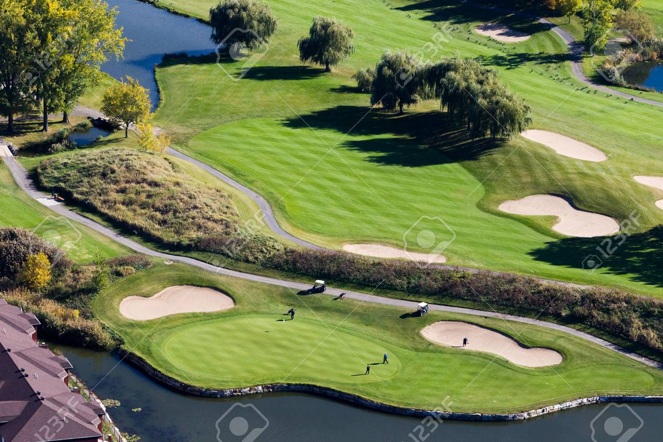 Golf La Prairie >> Aerial View Over The Laprairie Golf Course Seen At Fall On The Golf La Prairie >> Aerial View Over The Laprairie Golf Course Seen At Fall On The