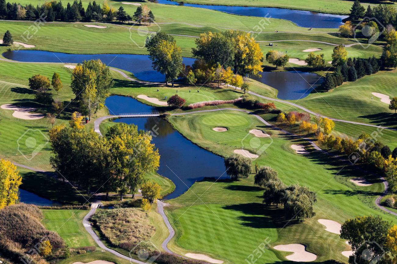 Golf La Prairie >> Aerial View Over The Laprairie Golf Course Seen At Fall On The Golf La Prairie >> Aerial View Over The Laprairie Golf Course Seen At Fall On The