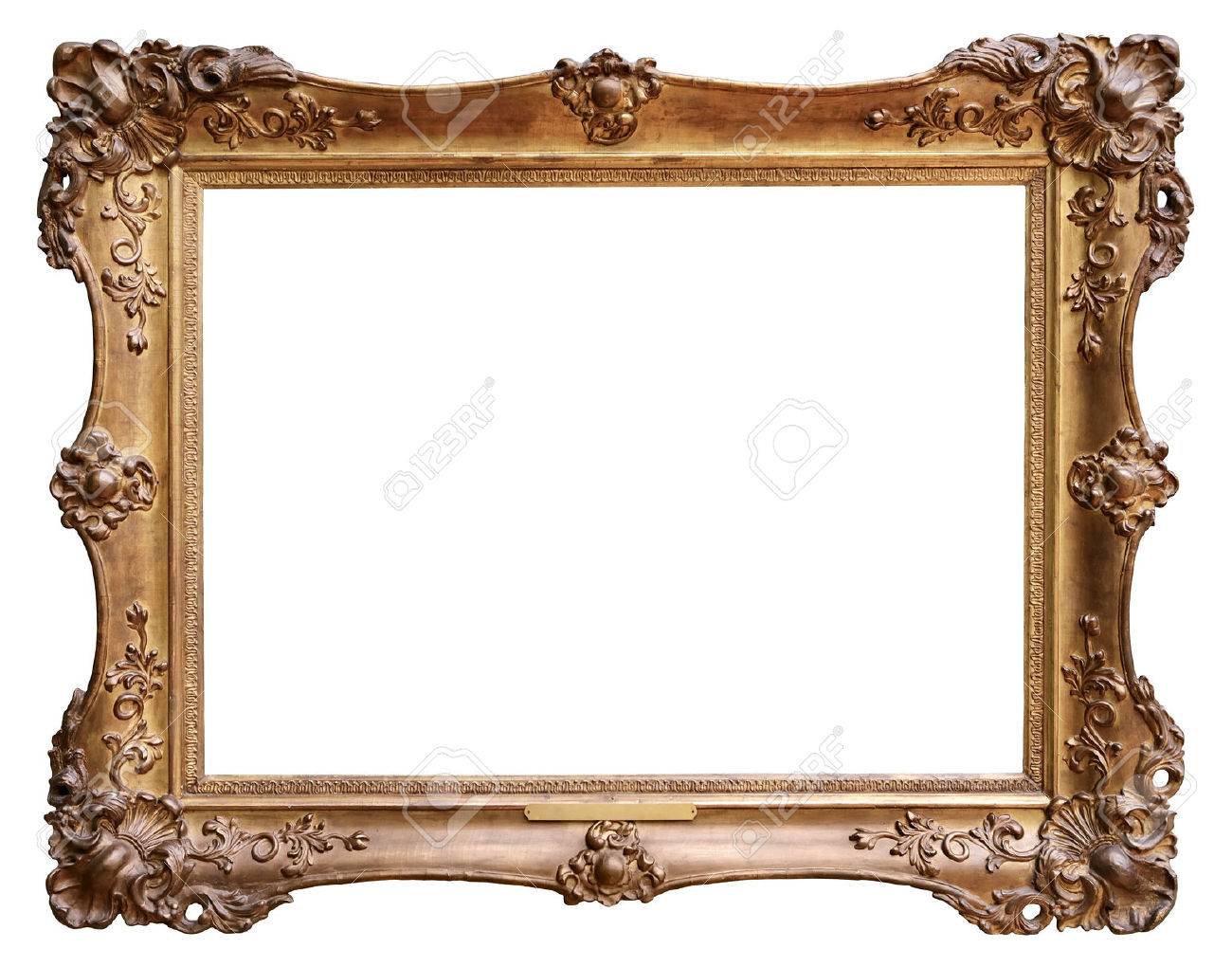 Wooden Vintage Frame Isolated On White Background Stock Photo Picture And Royalty Free Image Image 48625919