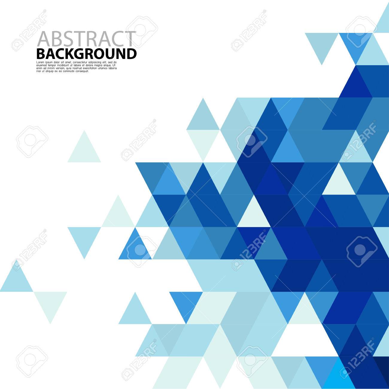 abstract blue triangle modern template for business or technology