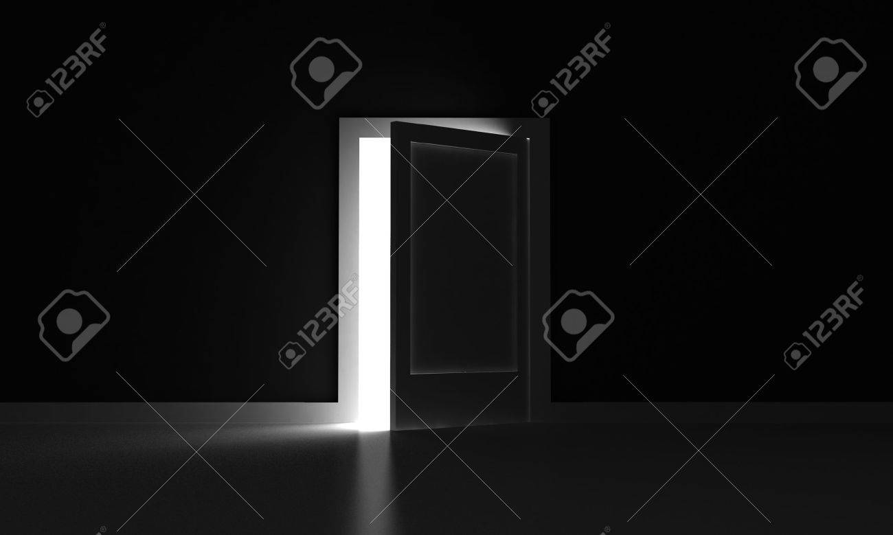 Open Door Dark Room open door in a dark room with light outside stock photo, picture Open Door Dark Room open door in a dark room with light outside stock photo, picture