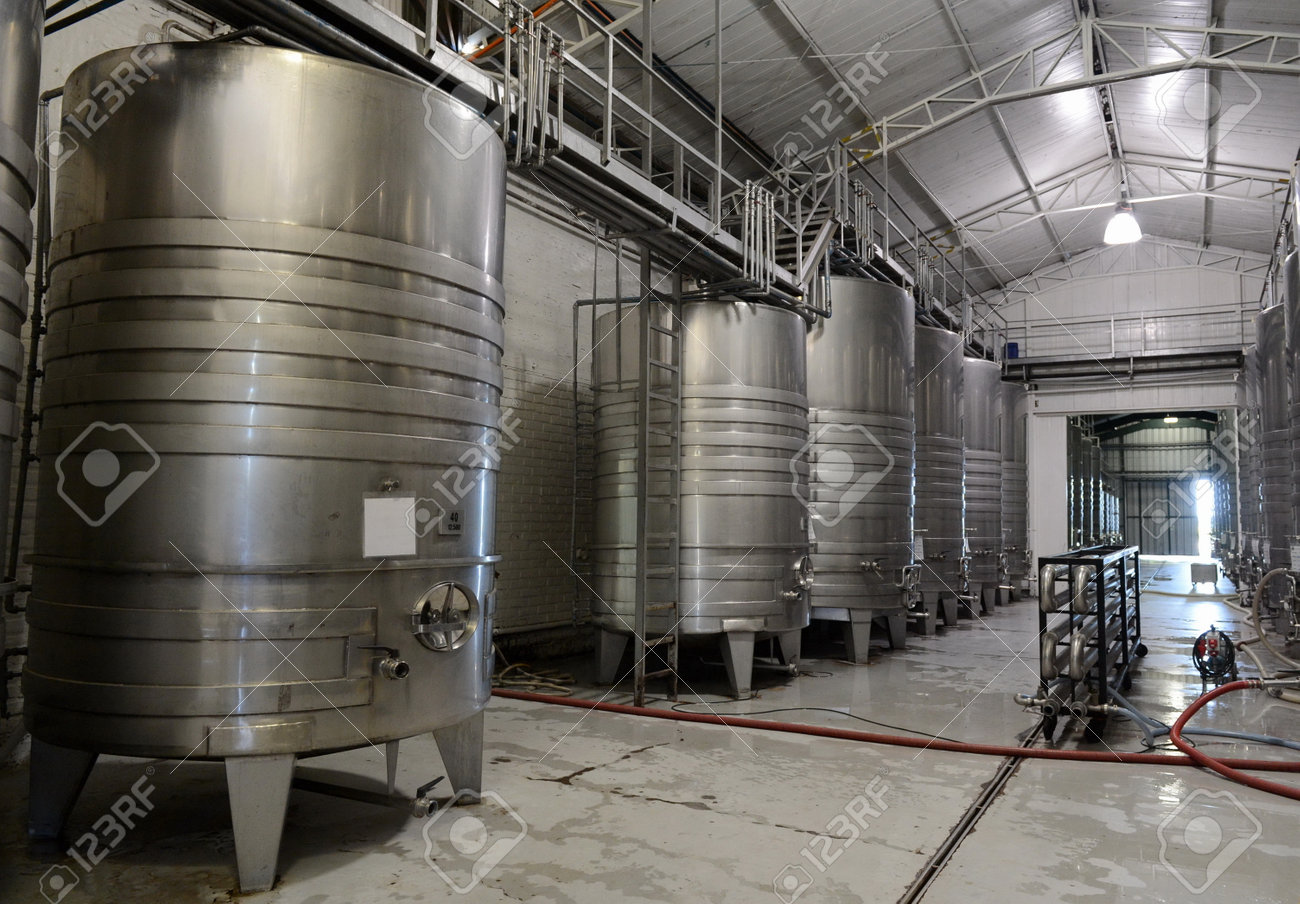 Stainless steel fermentation tanks