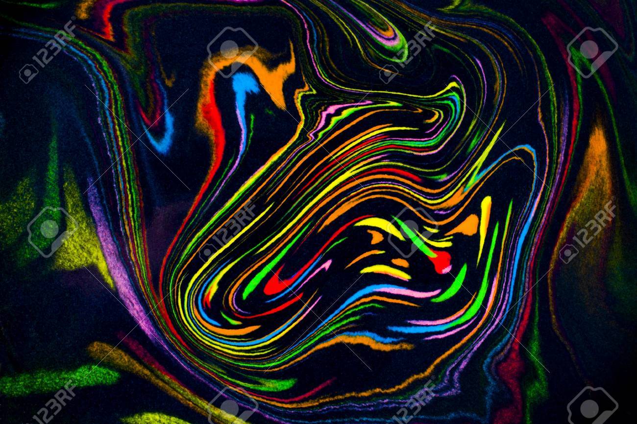 Peinture Acrylique Abstraite Colorée Mélange Fluide Naturel De
