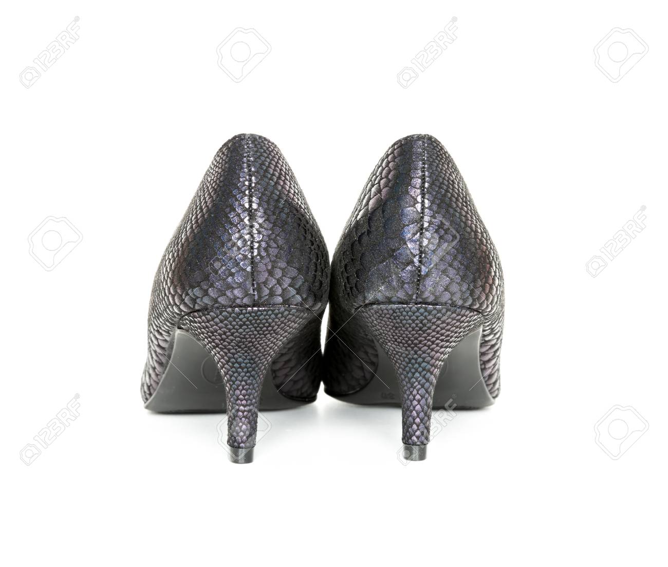 snakeskin high heel shoes