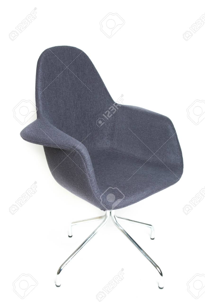 Gray Swivel Armchair Isolated On White Background Stock Photo Picture And Royalty Free Image Image 96934537