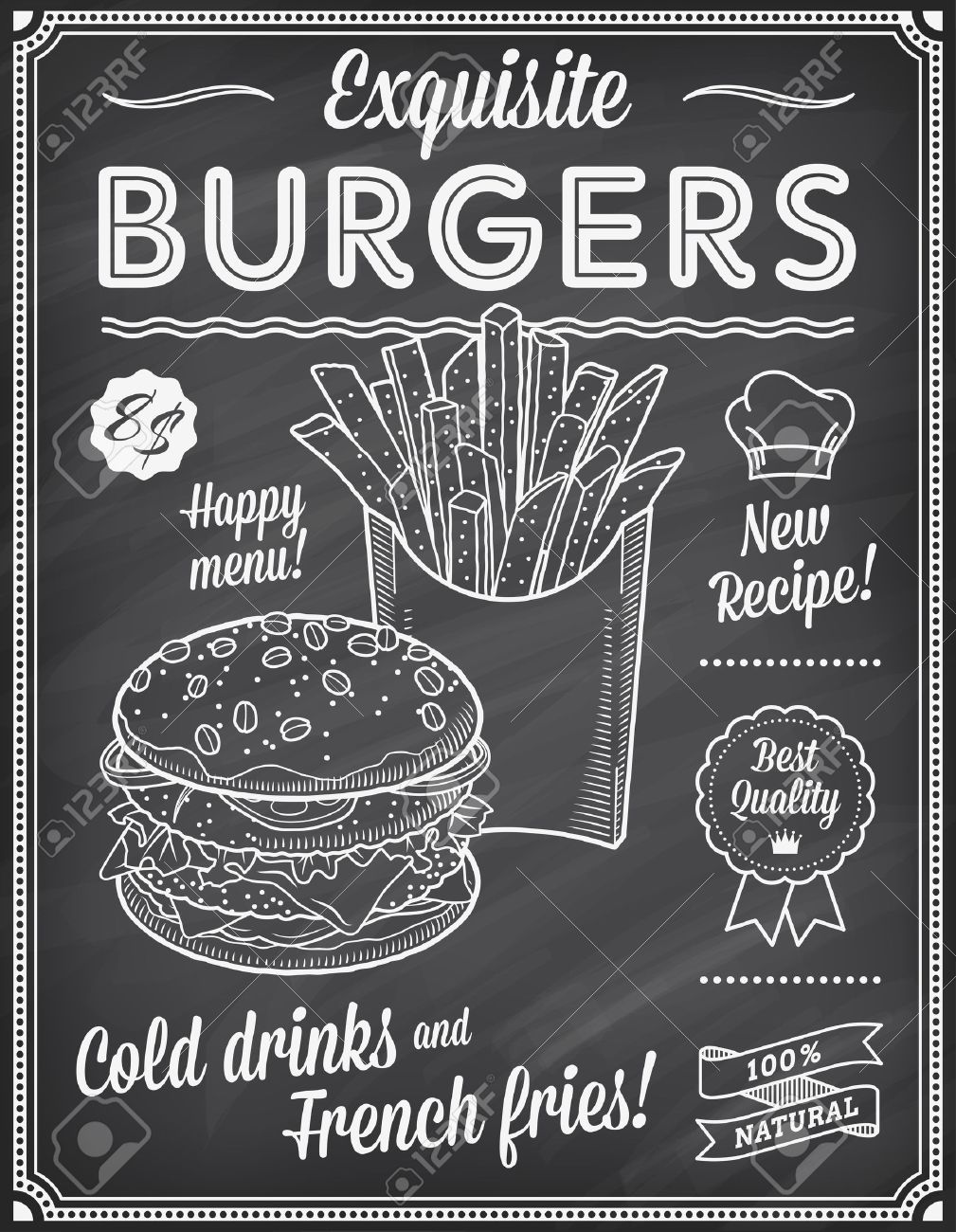 chalkboard menu template