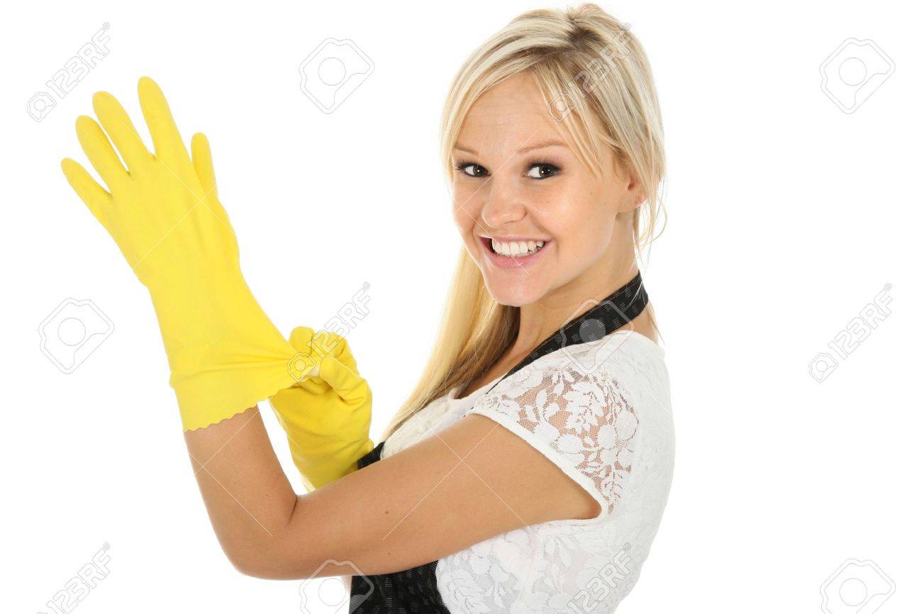 Protective Cleaning Gloves Stock Photo