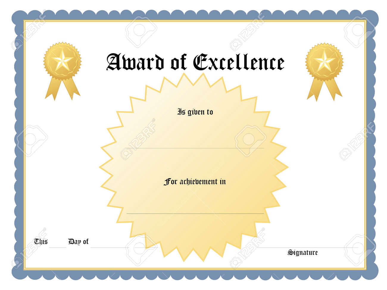blank award certificate form stock photo picture and royalty free award certificate format