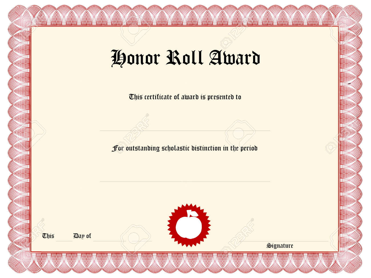 blank award certificate form stock photo picture and royalty free award certificate blank