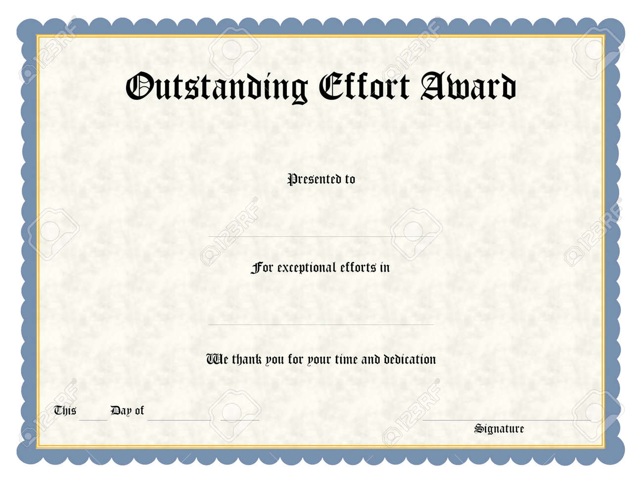 blank award certificate form stock photo picture and royalty free blank award certificate