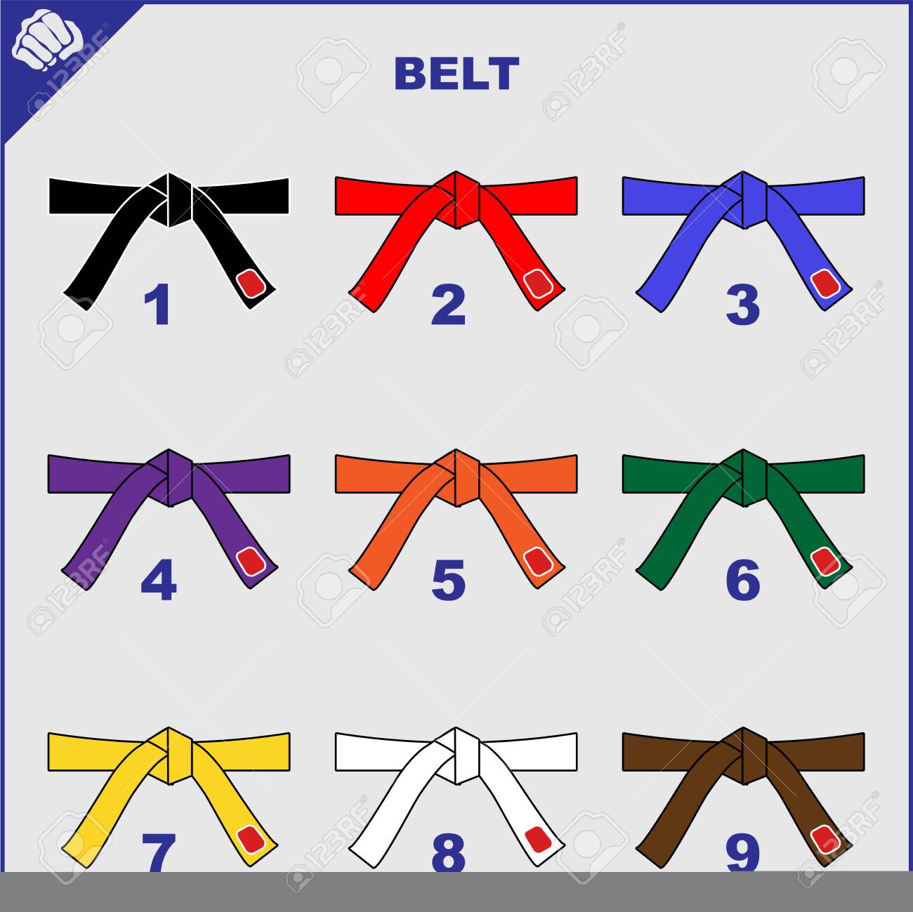 belts of judo