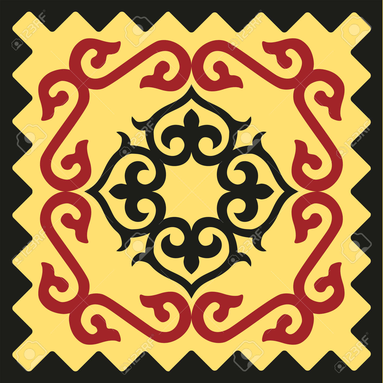 カザフスタンの遊牧民の絵画 カザフスタンの遊牧民の絵画