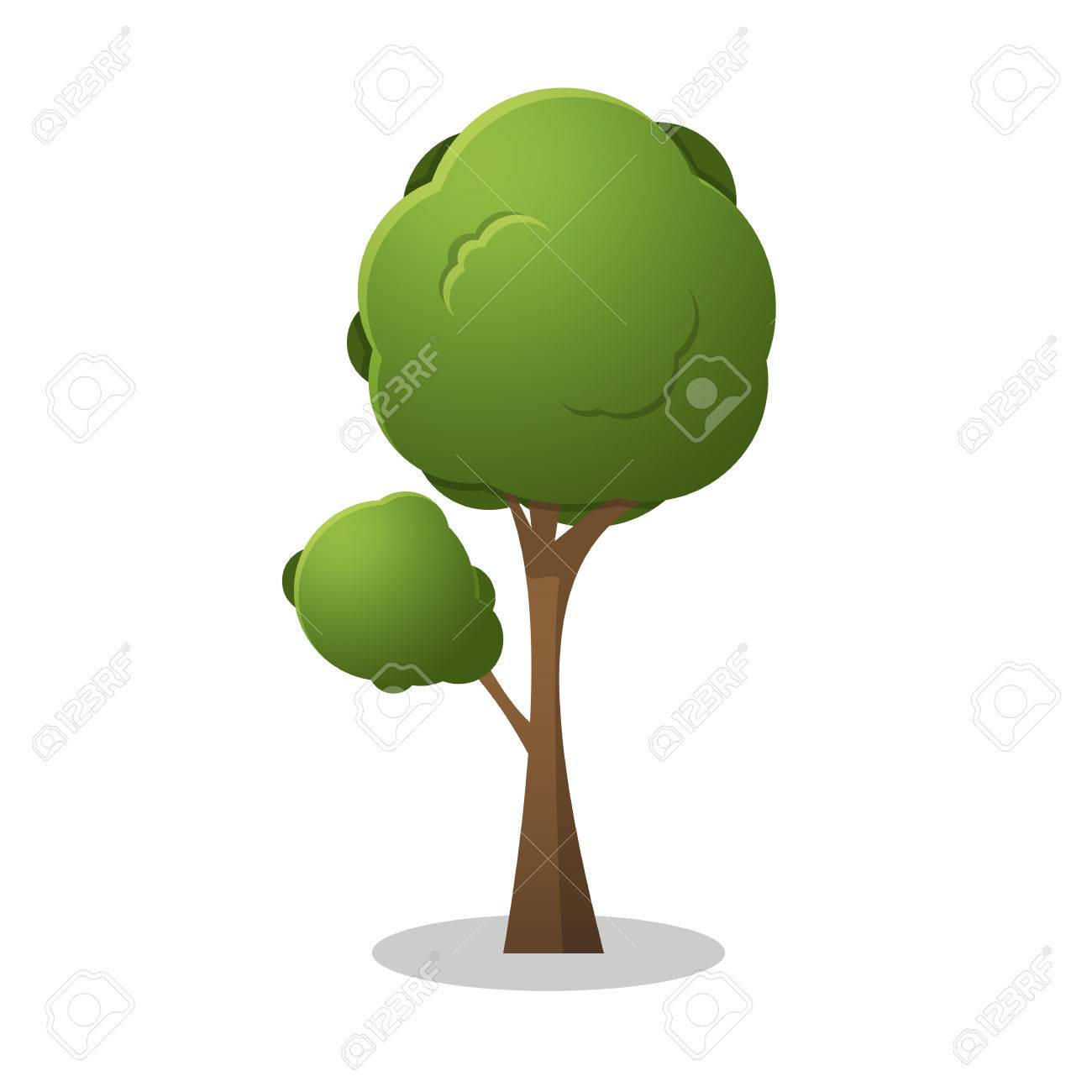 Arbre 2d Pour La Conception Du Jeu. Isolé Sur Fond Blanc Clip Art Libres De  Droits, Svg, Vecteurs Et Illustration. Image 59037556