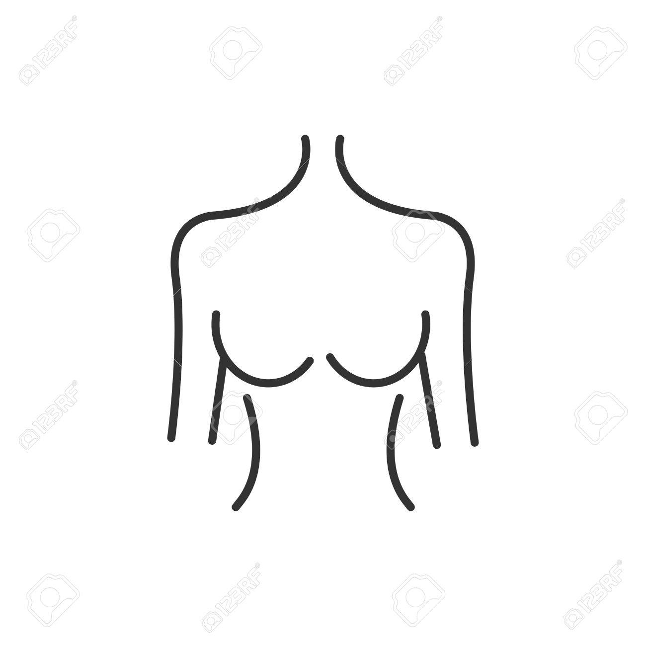 Line Icon Style Women Body Icon Royalty Free Cliparts Vectors And Stock Illustration Image 54499147