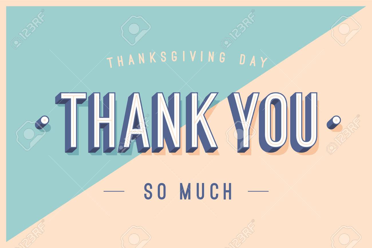 greeting card with text thank you so much thanksgiving day thank you post card