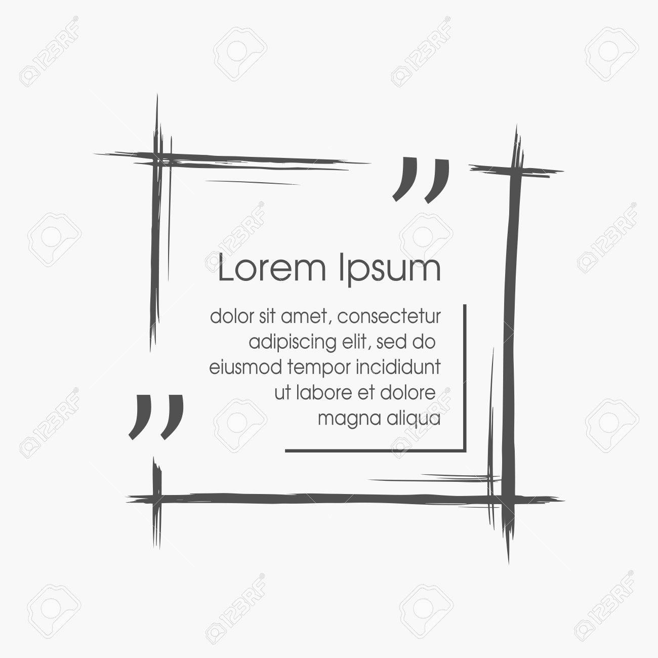citation text box frame for decoration quote and other information