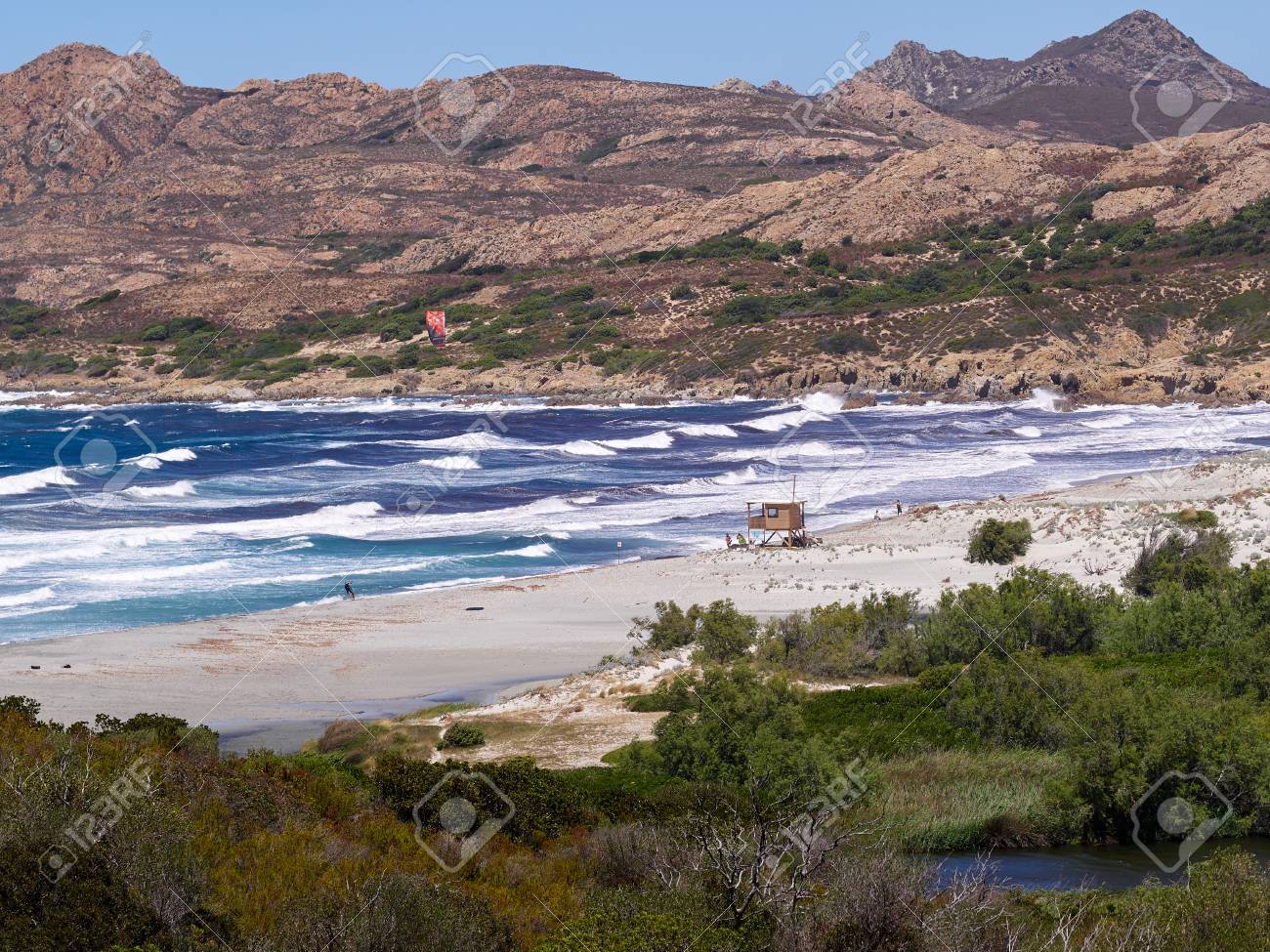 The Plage Dostriconi Near Lle Rousse In The North Of Corsica
