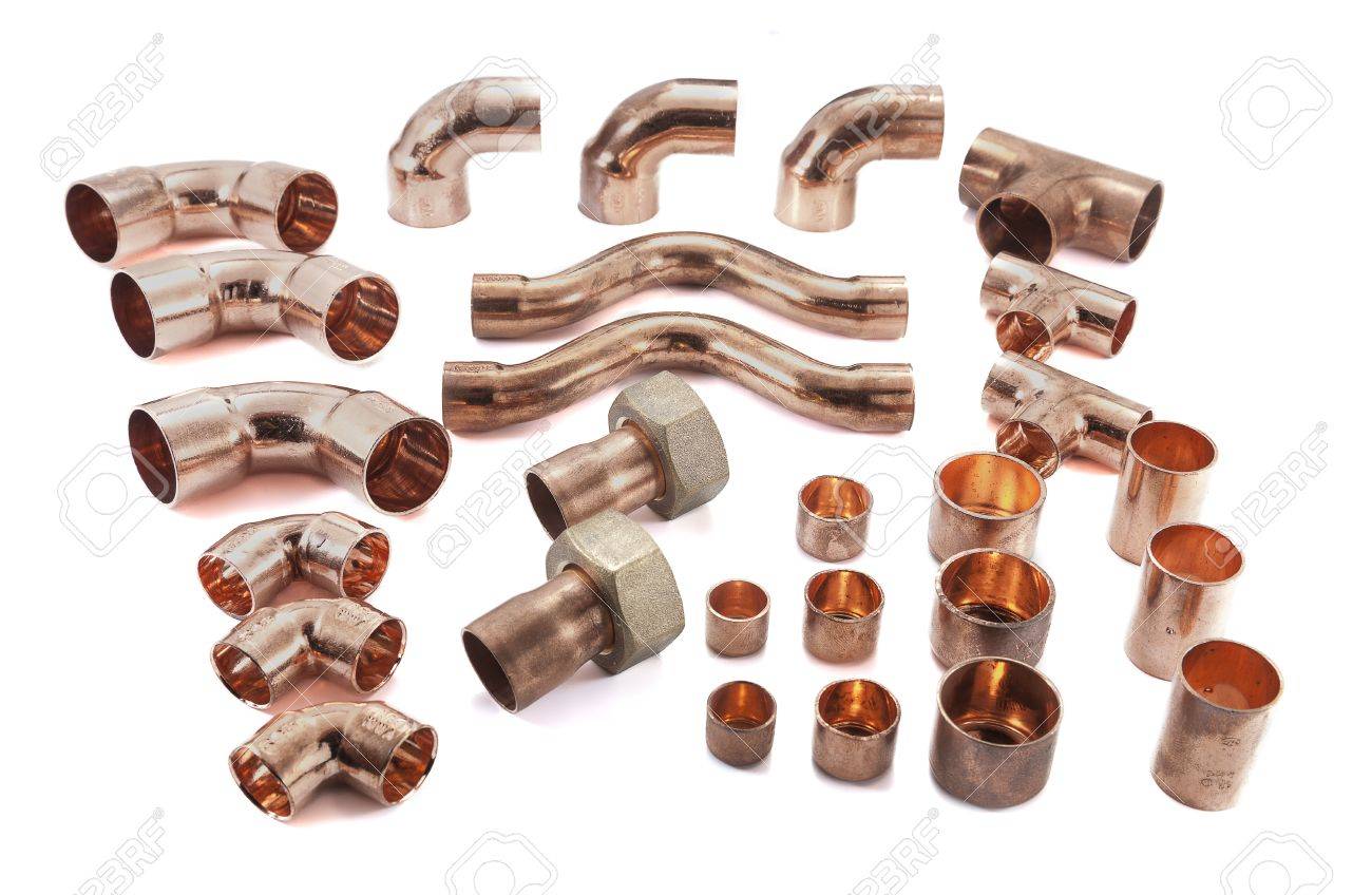 Swatch Copper Plumbing Parts Stock Photo Swatch Copper Plumbing Parts Stock Photo