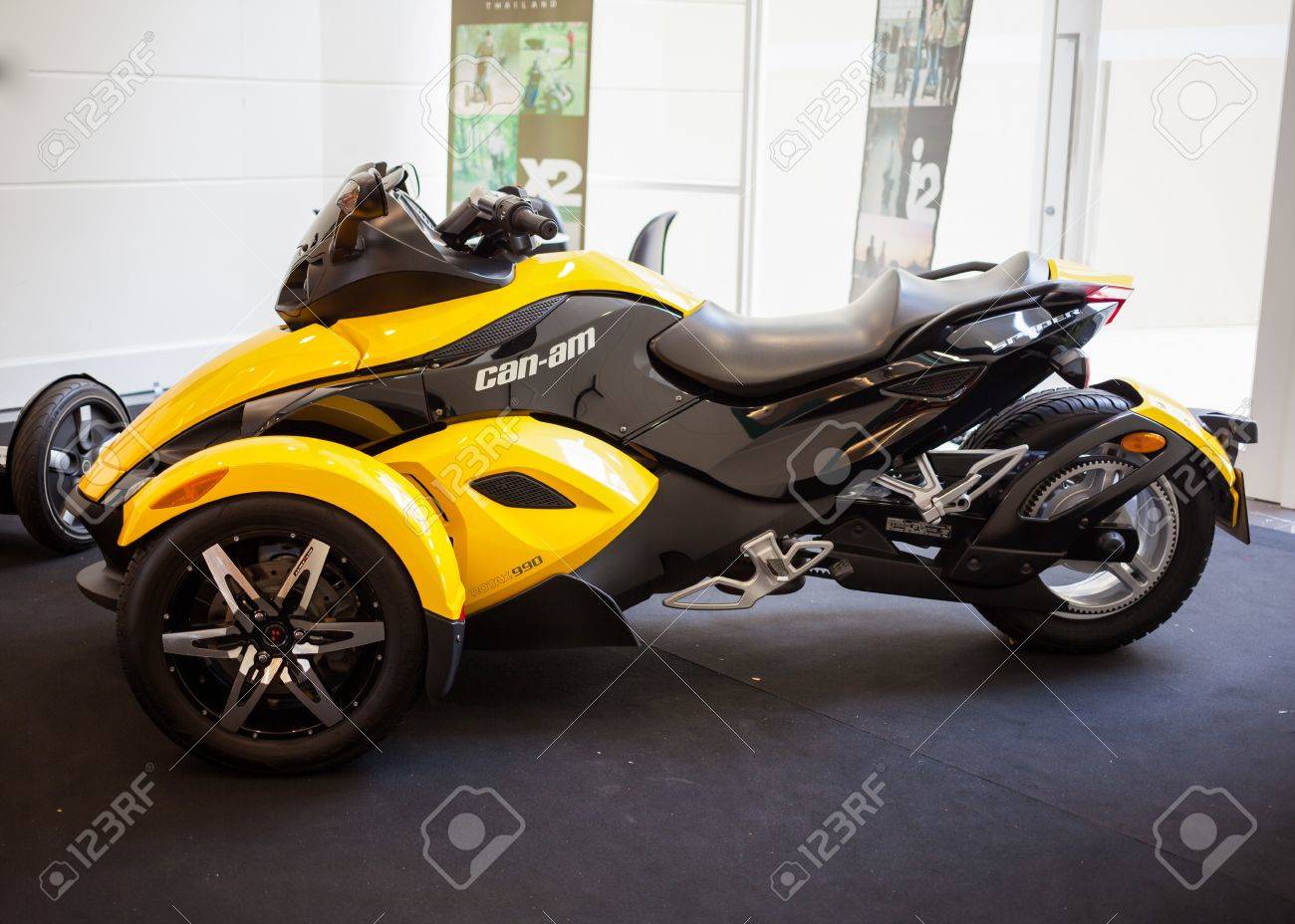 Can Am Roadster >> Bangkok September 22 The Can Am Spyder Rs Roadster On Display Can Am Roadster >> Bangkok September 22 The Can Am Spyder Rs Roadster On Display