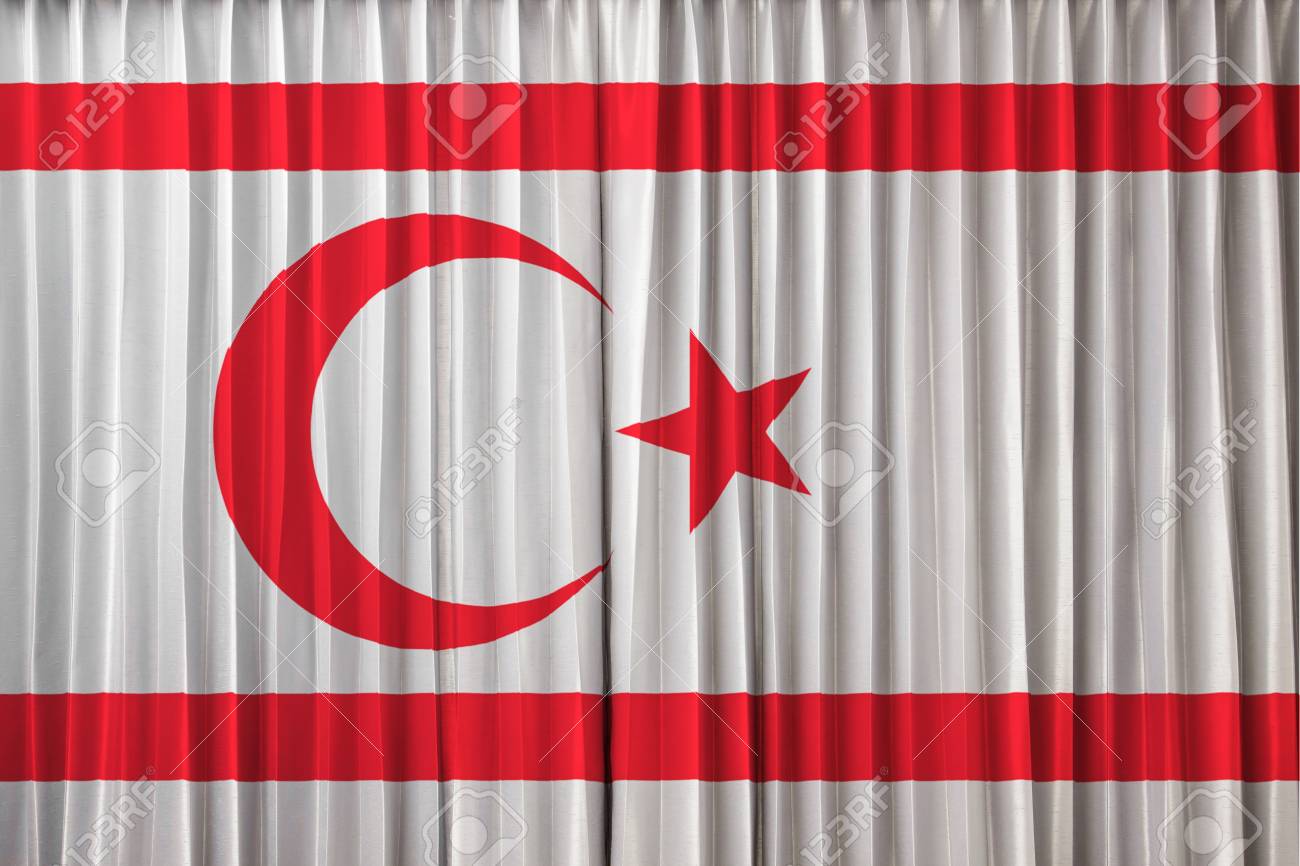 Die Turkische Republik Nordzypern Flagge Auf Vorhang Lizenzfreie Fotos Bilder Und Stock Fotografie Image 22639636