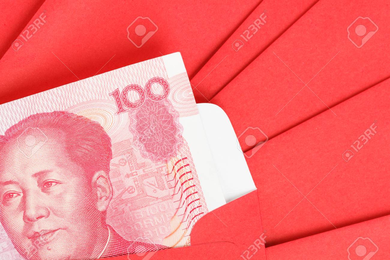 Chinese Or 100 Yuan Banknotes Money In Red Envelope, As Chinese New Year  Background Stock Photo, Picture and Royalty Free Image. Image 36297379.