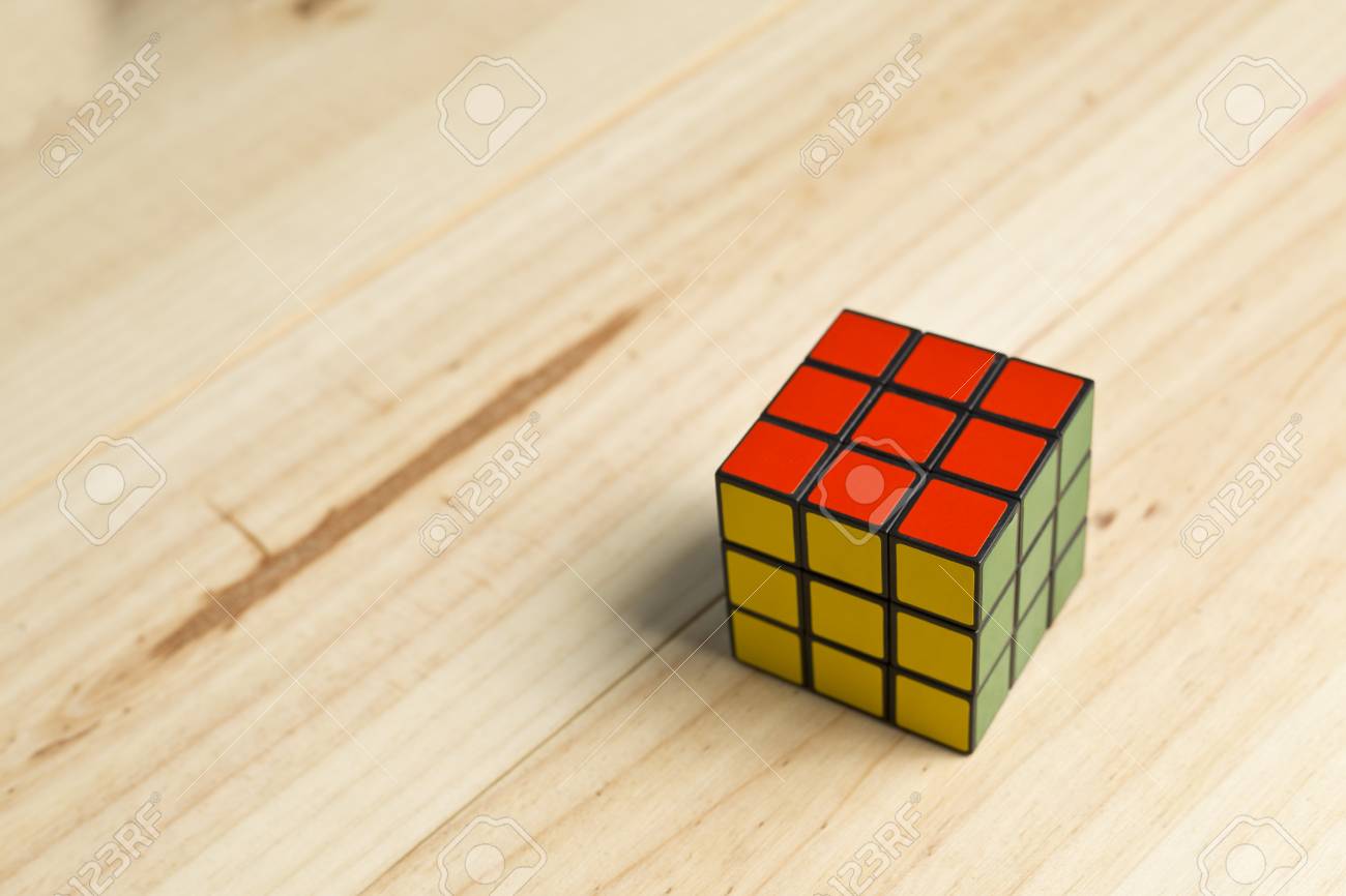 wooden rubik's cube