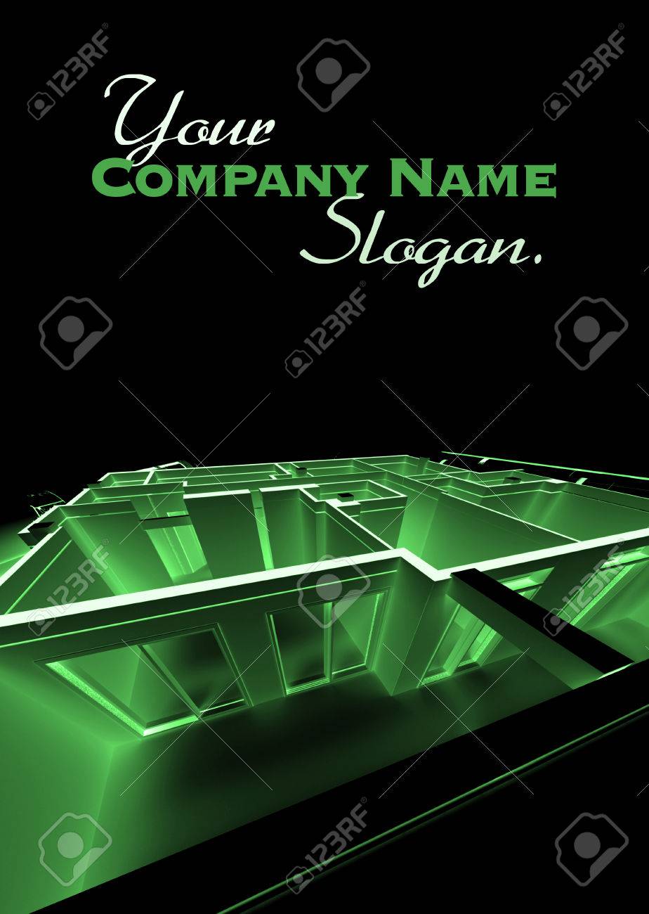 Close Up Rendering Eines Architektur Modell Eines Designer Haus