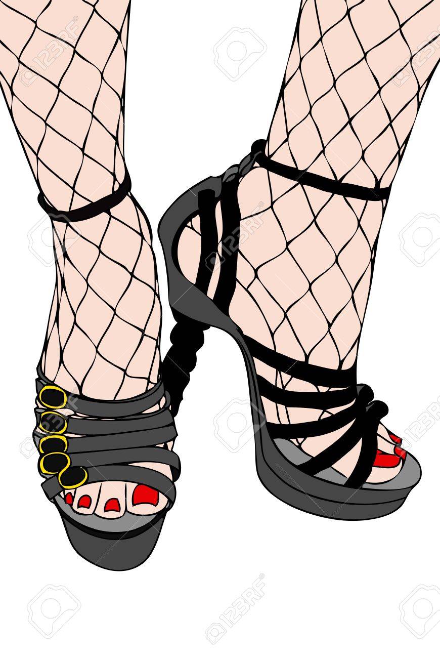 fishnet socks with sandals