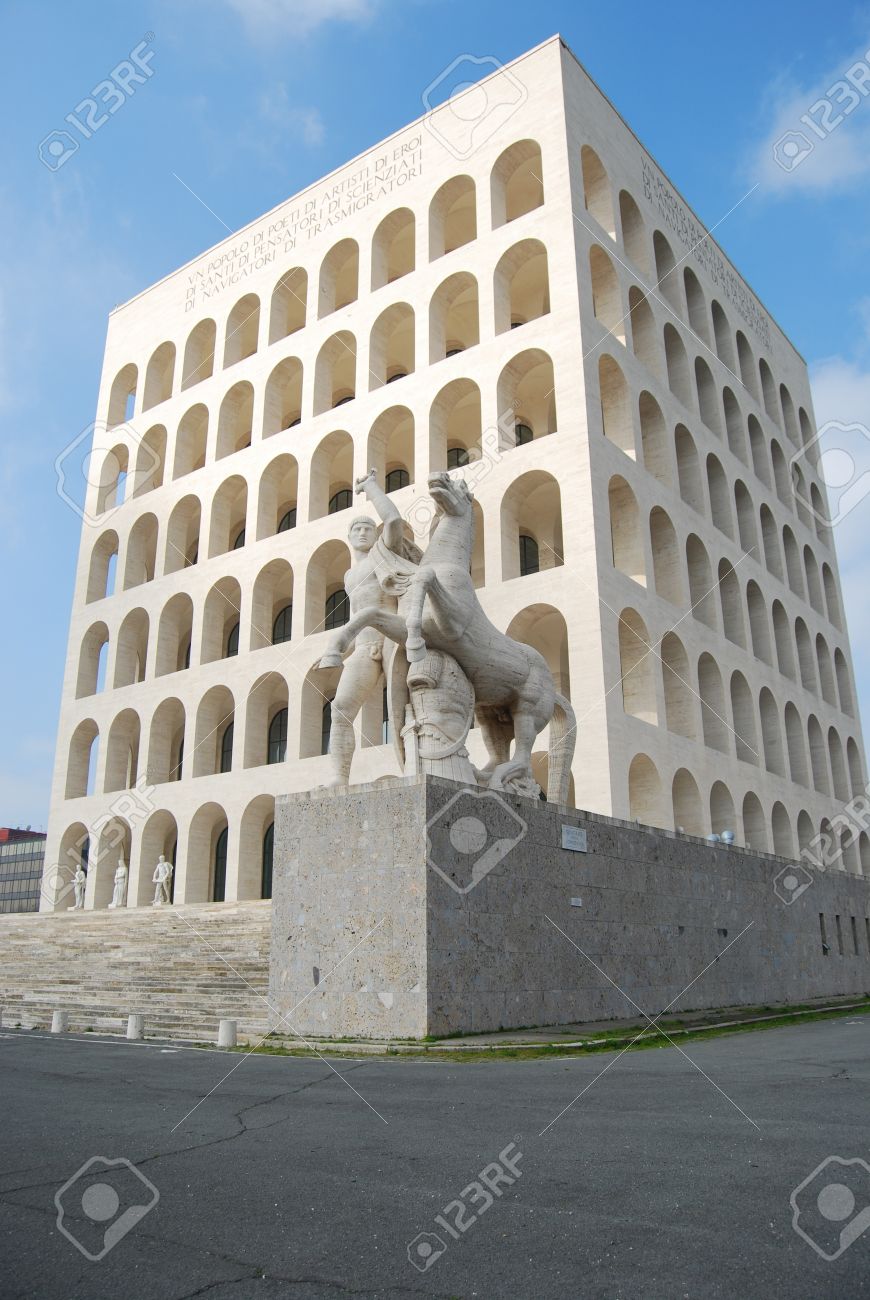 Modern Architecture Rome rome eur (palace of civilization 008) - rome - italy - among Modern Architecture Rome rome eur (palace of civilization 008) - rome - italy - among
