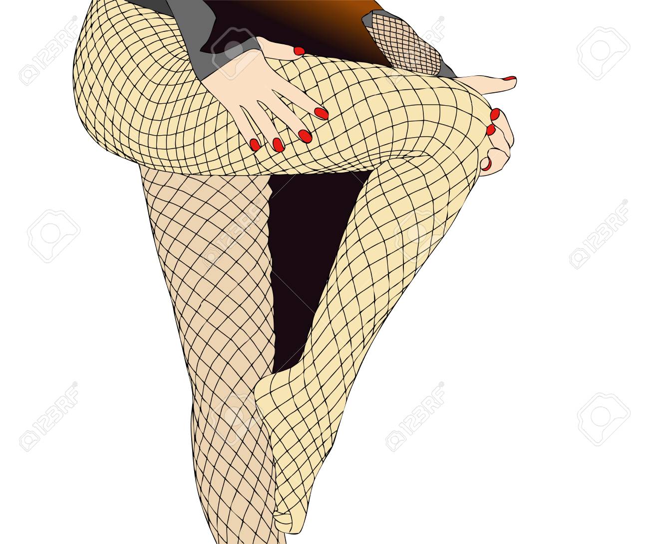 網タイツの美脚のイラスト素材 ベクタ Image 24 網タイツの美脚のイラスト素材 ベクタ Image 24