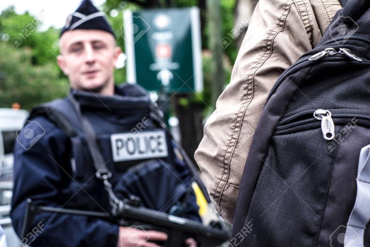 Security - French police control on the street - 58094531 Security - French police control on the street - 58094531