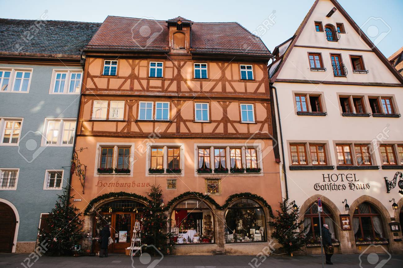 Rothenburg Ob Der Tauber Germany December 30 2016 A Street