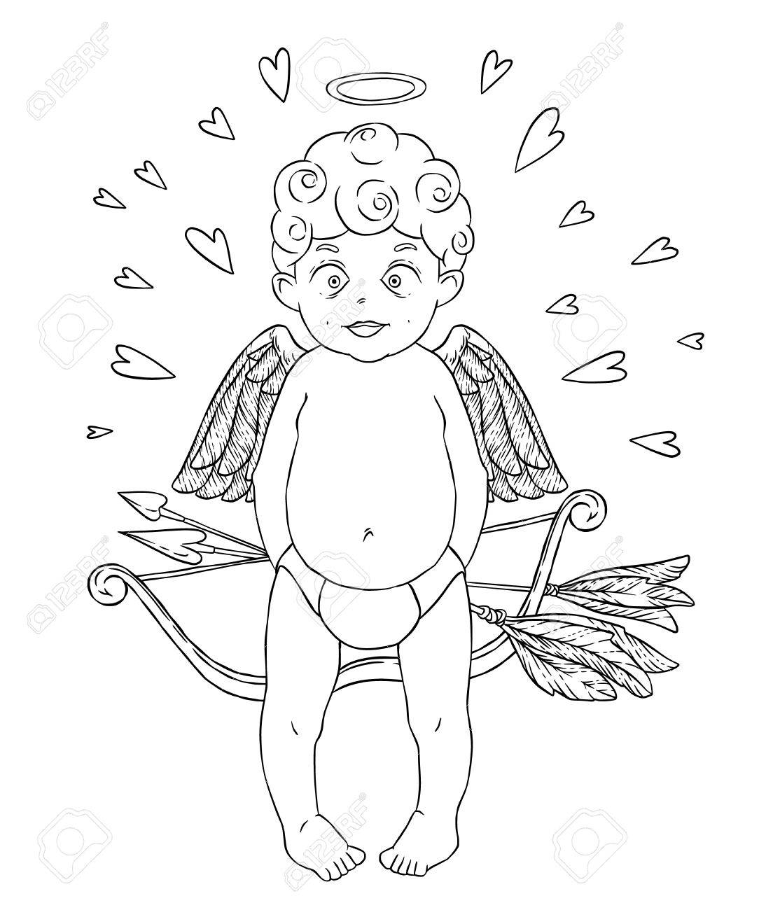 Download Valentine S Day Funny African American Cupid Boy In Pants With Royalty Free Cliparts Vectors And Stock Illustration Image 69153022