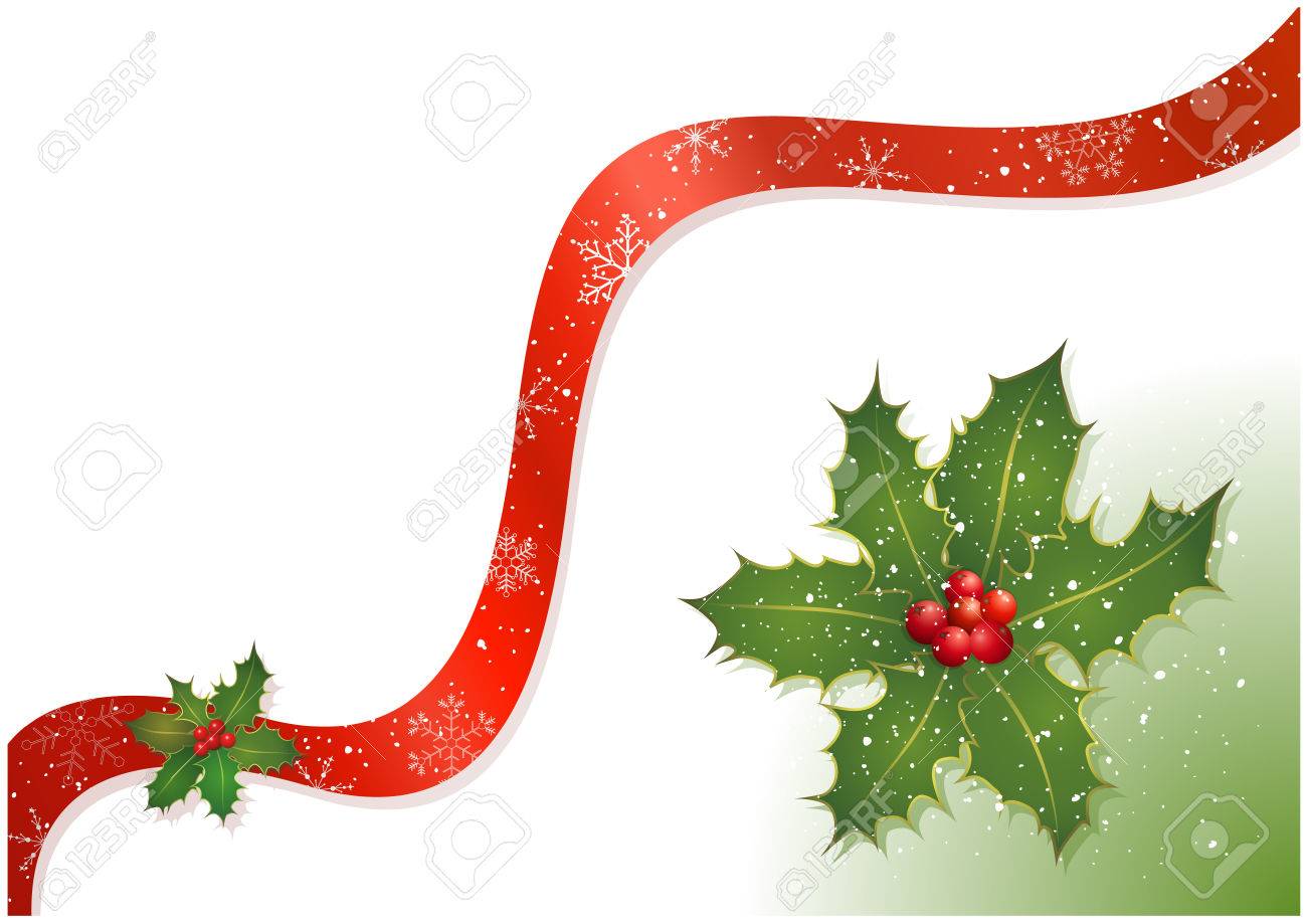 Immagini Natale Zip.Vettoriale Cartolina Di Natale Con Agrifoglio Bacche E Neve Zip Include File Ai Cs4 Eps E Jpg Image 5715616