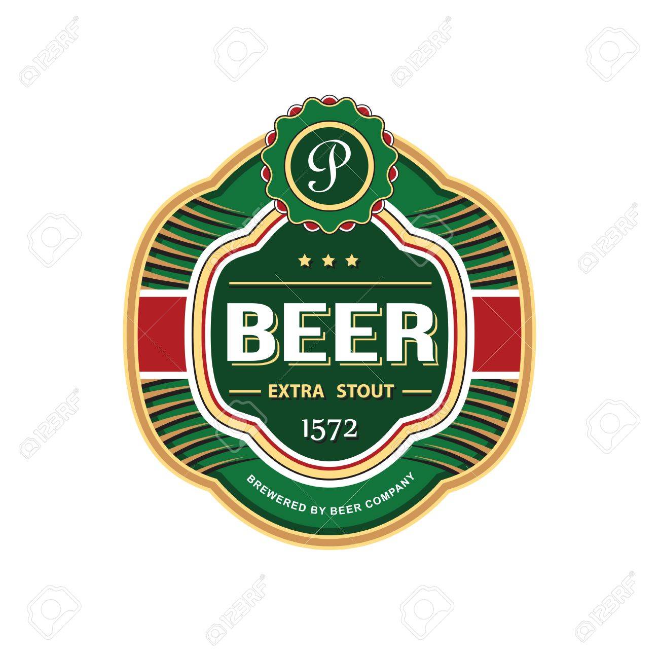 green beer bottle label