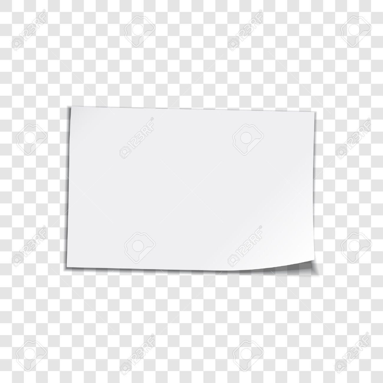 vector paper sheet on transparent background curled corner paper