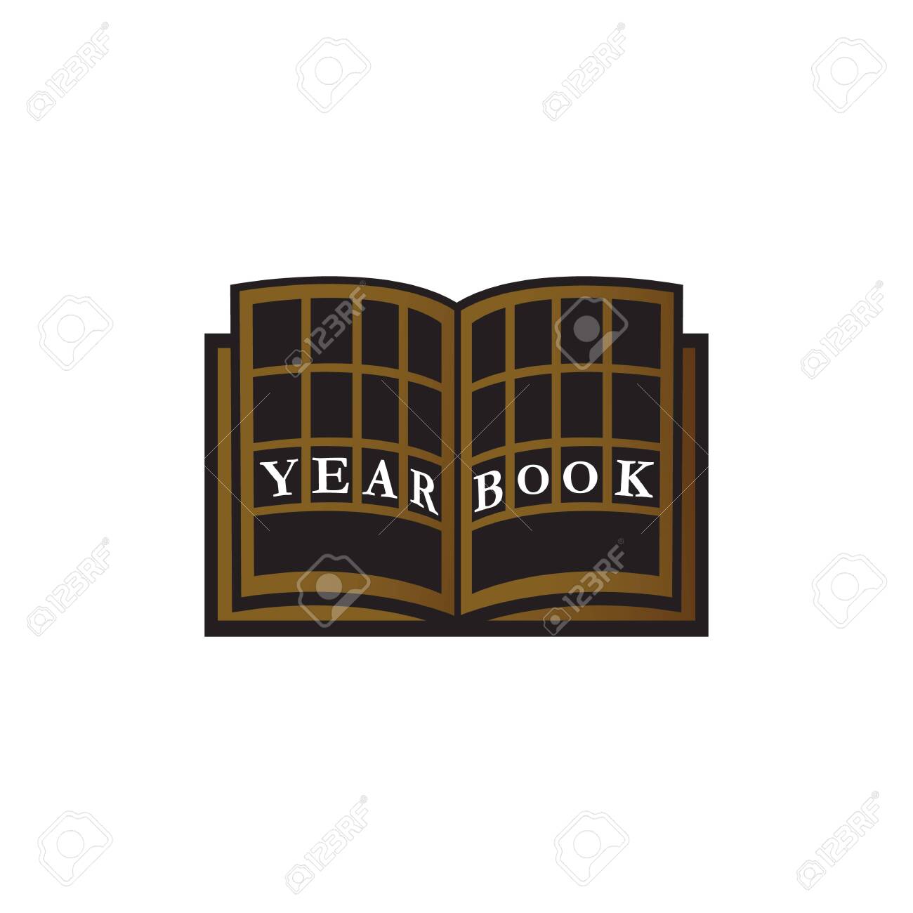 word of yearbook design for year book cover logo vector background yearbook design