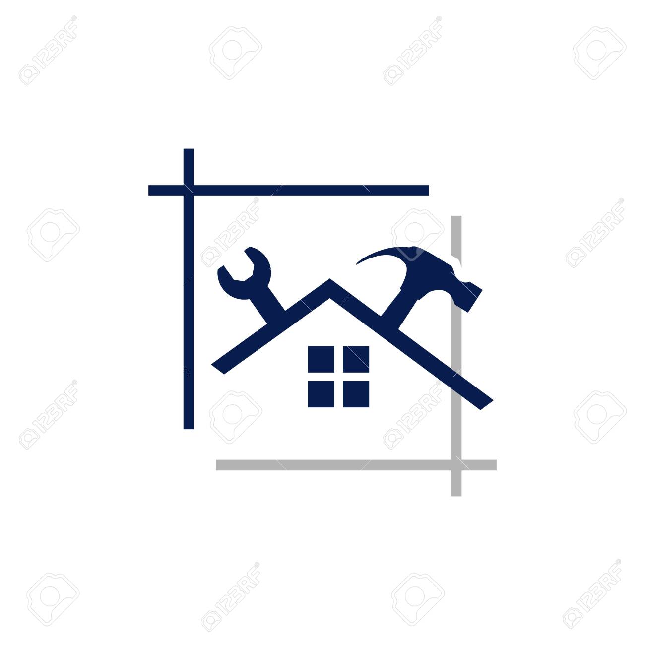 Home Repair Logo With Maintenance Tools And House Construction Concept  Royalty Free SVG, Cliparts, Vectors, and Stock Illustration. Image  130040161., image size:1300x1300