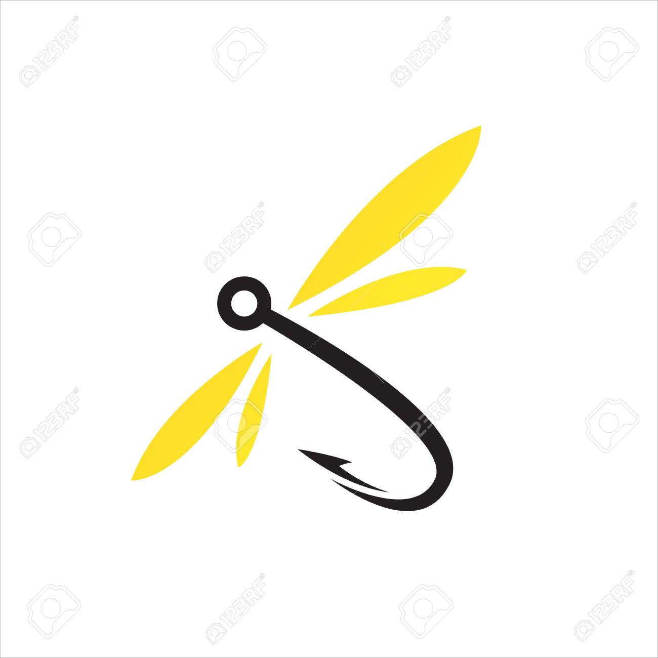 Download Fly Fishing Lure Logo Design Vector Symbol Graphic Concept Royalty Free Cliparts Vectors And Stock Illustration Image 137435777