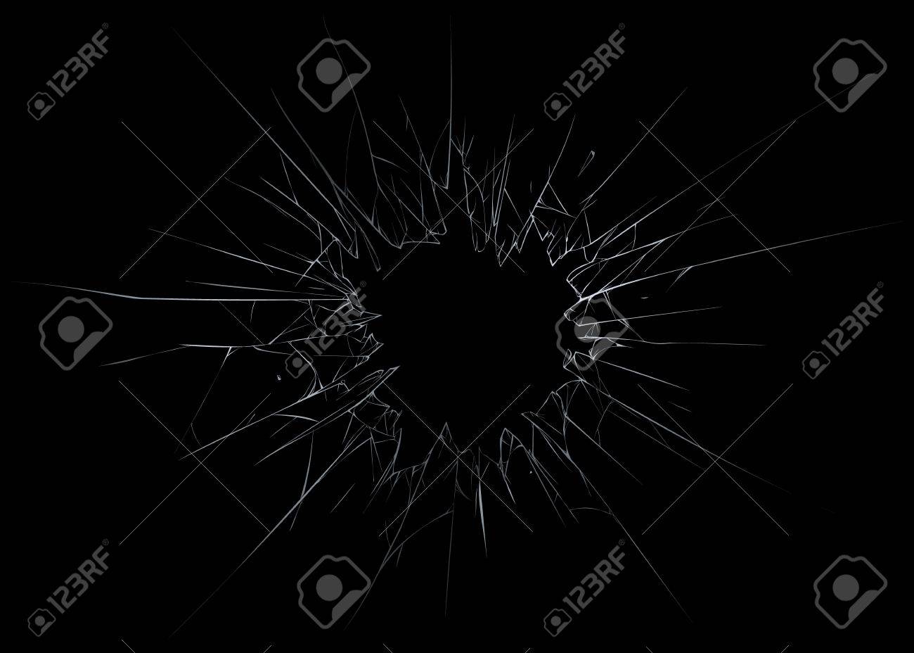 ガラスの破片 暗い背景 図のイラスト素材 ベクタ Image