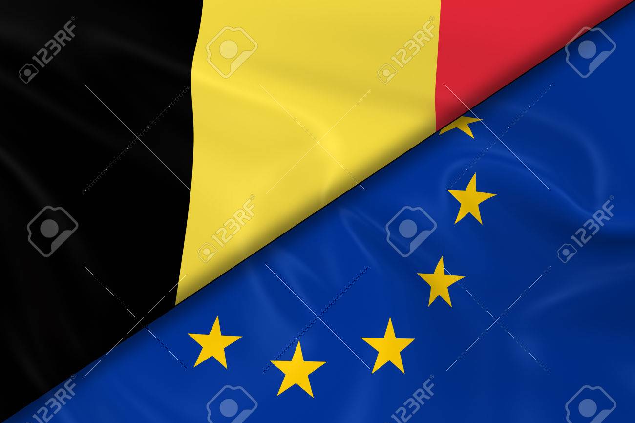 Afbeeldingsresultaat voor fotos europese  en Belgische vlag