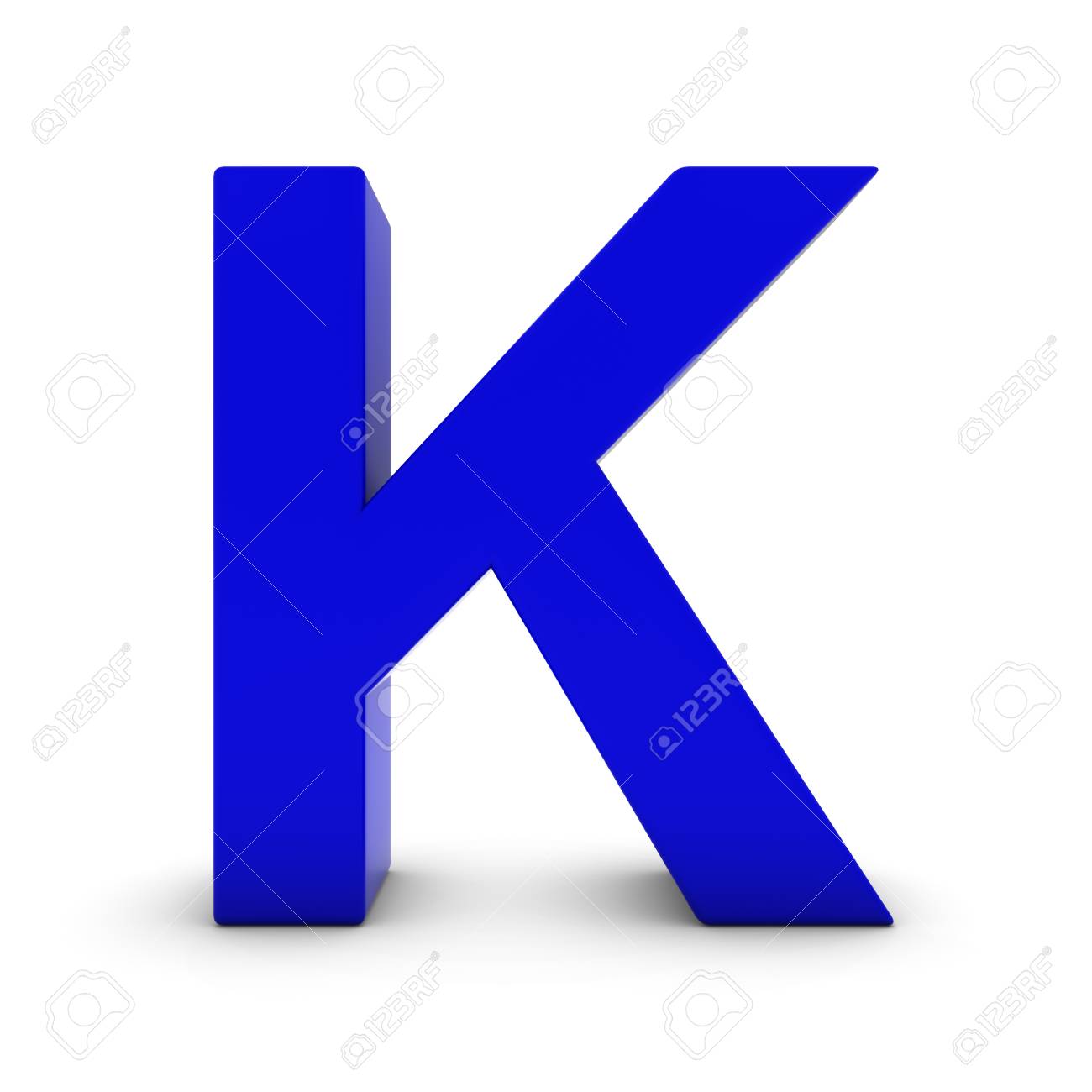 青文字影 3 D イラストを白で隔離 K の写真素材 画像素材 Image