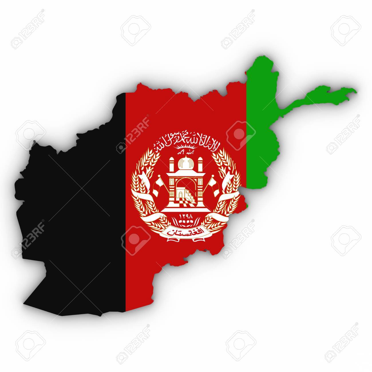 afghanistan map outline with