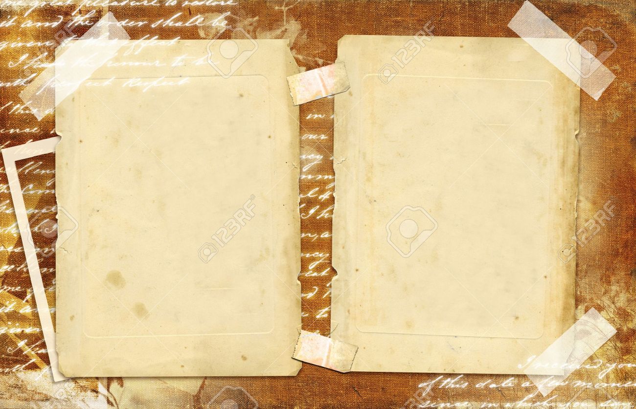 Vintage Photo-album With Blank Pages Stock Photo, Picture and