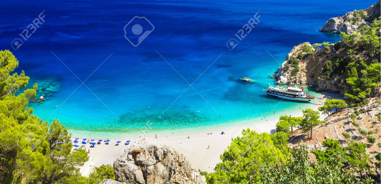 one of the most beautiful beaches of Greece- Apella in Karpathos island - 46149041 one of the most beautiful beaches of Greece- Apella in Karpathos island - 46149041
