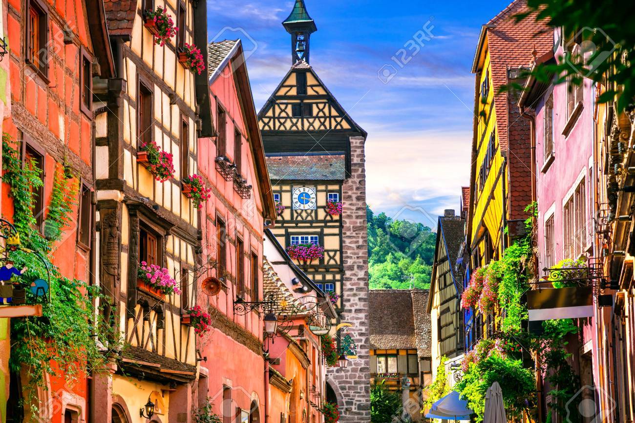 フランス アルザスのコルマールの最も美しい村 の写真素材 画像素材 Image